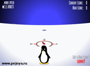 Играешь в гольф, только вместо шарика - пингвин!