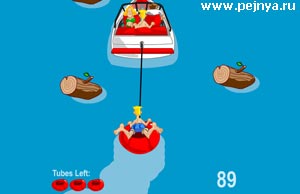 Плывете вы на надувном круге за катером по реке, а на встречу вам плывет всякая хрень. И вы от этой хрени уворачиваетесь.