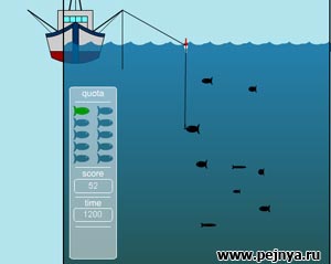 Интересная версия рыбалки на флеше.