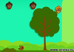 Очень красивая бродилка про бельченка.